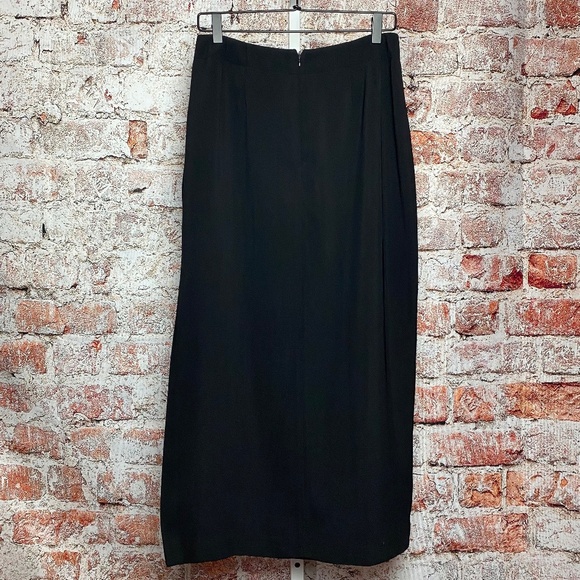 Vintage Apostrophe Black Pencil Skirt | Classic Lined Midi Work Skirt Size 10 - Picture 5 of 5